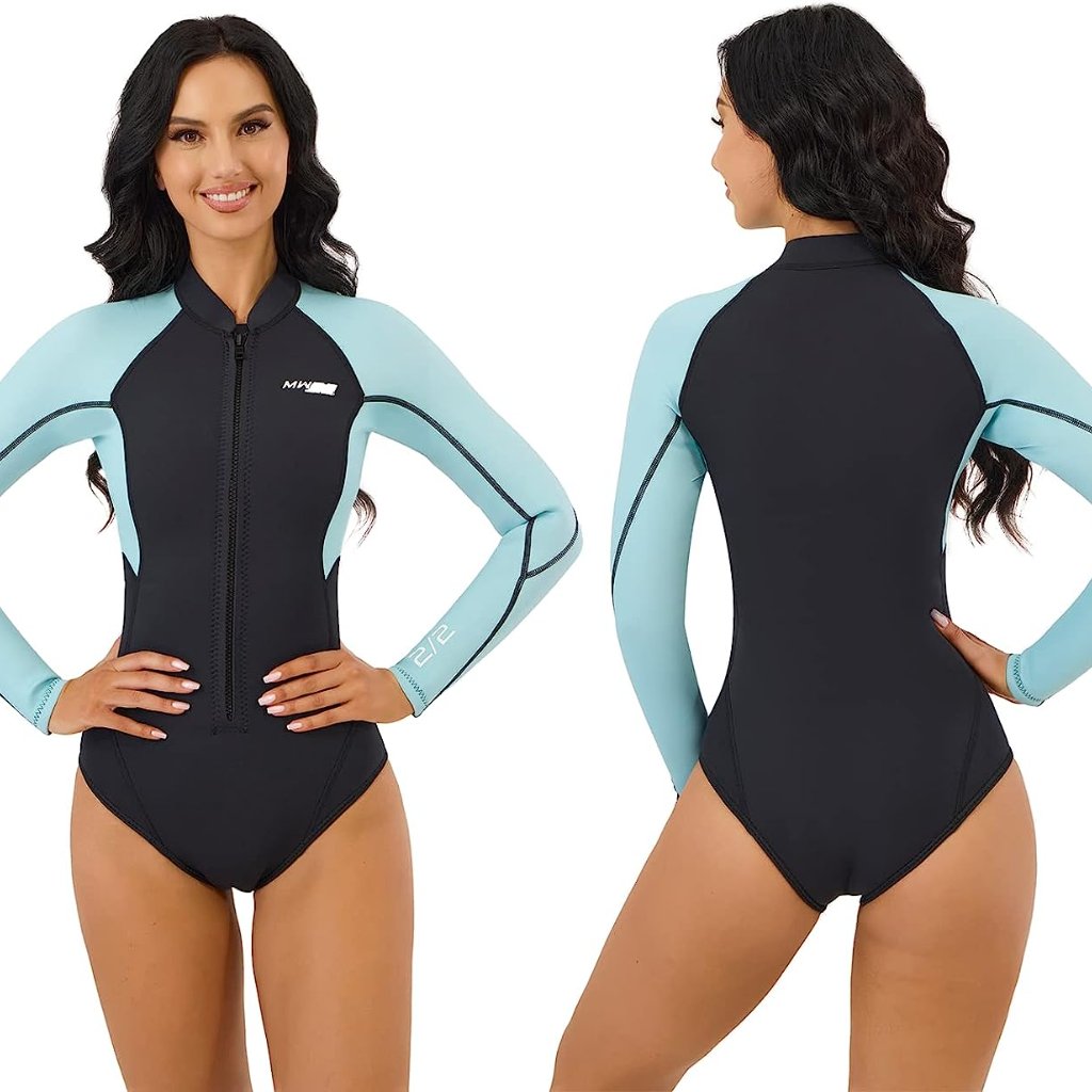 Mwta Wetsuit Women Shorty 2.0mm Neoprene Fnt Zipper Uv Protection Surfing Sz 6